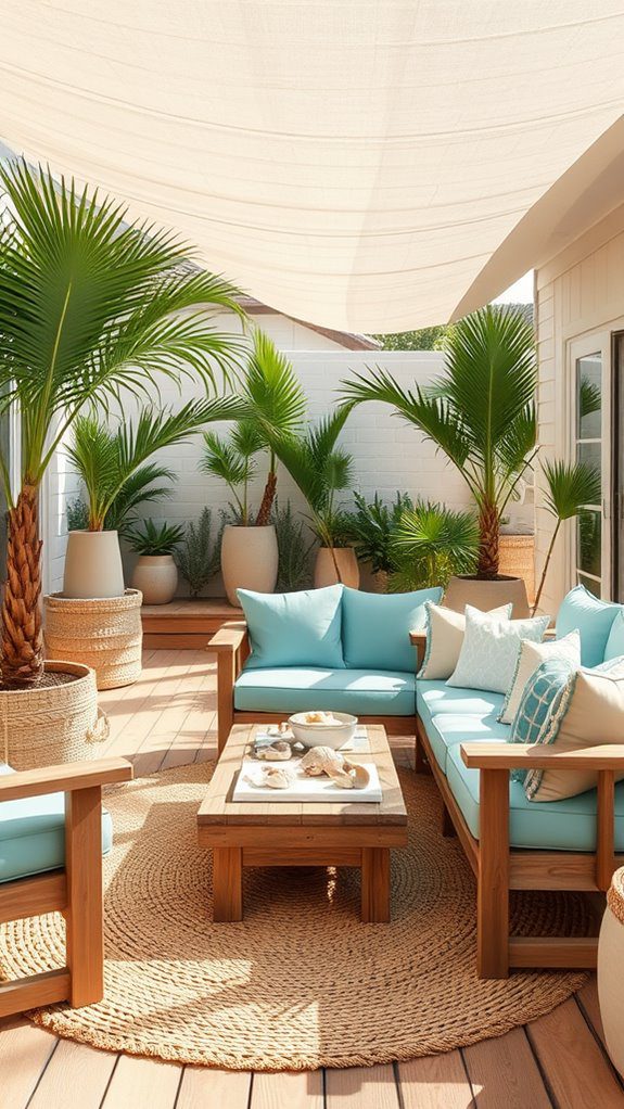 coastal relaxation outdoor space