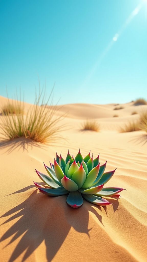 sandy dunes with succulents