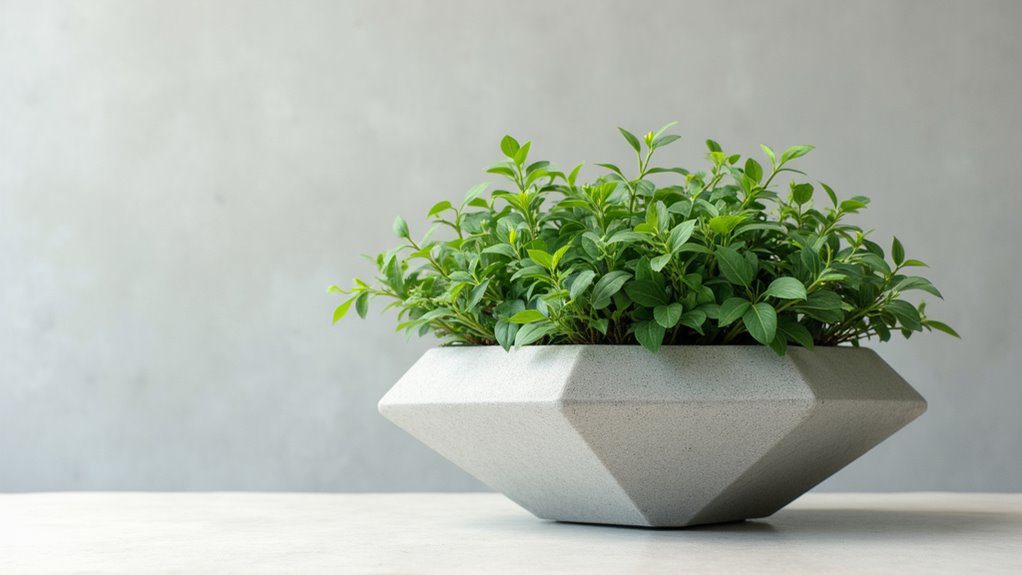 sleek contemporary garden decor