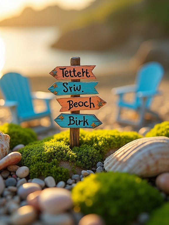 tiny beach fairy signs
