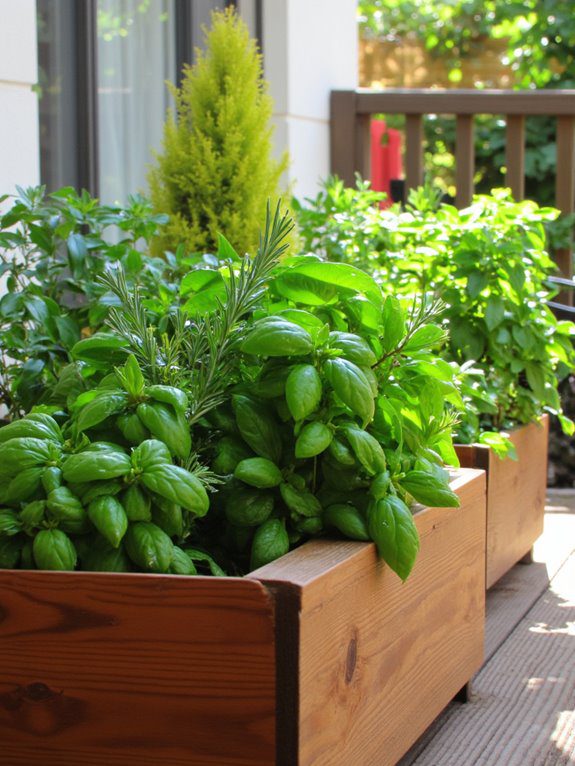 fresh herbs at home