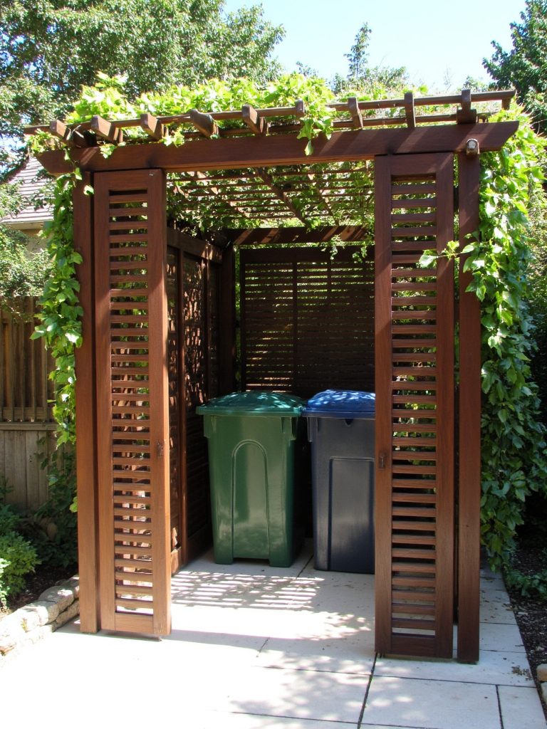 stylish functional trash enclosure