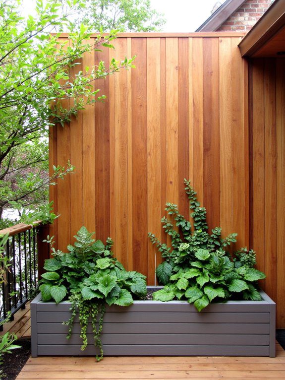 stylish privacy wall planters