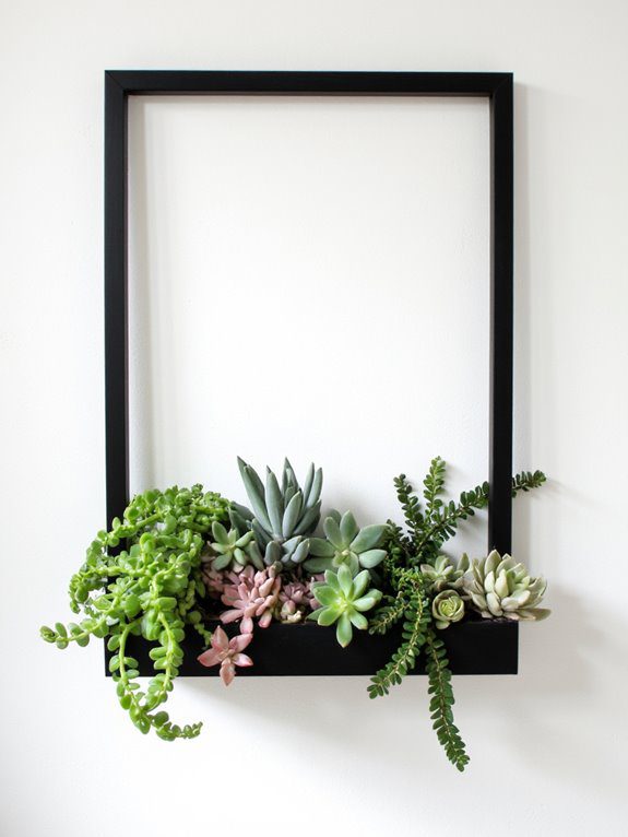vertical succulent wall garden