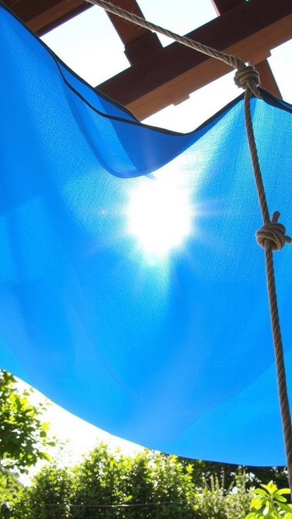 awning made from tarp