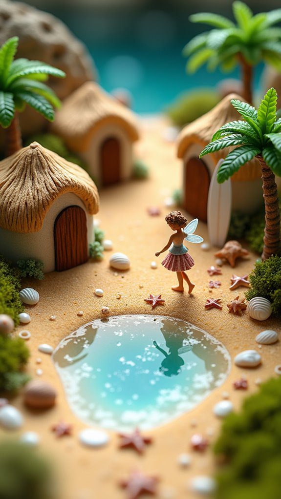 beach themed miniature garden