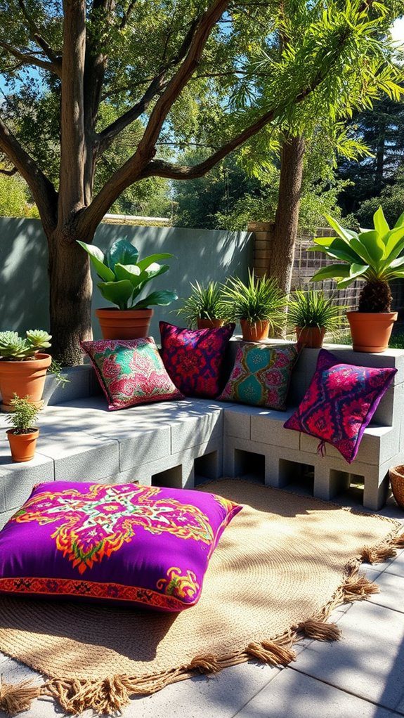 bohemian style floor cushions