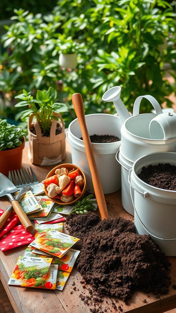 bucket gardening essential supplies