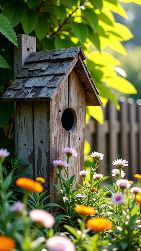 build a birdhouse outdoors