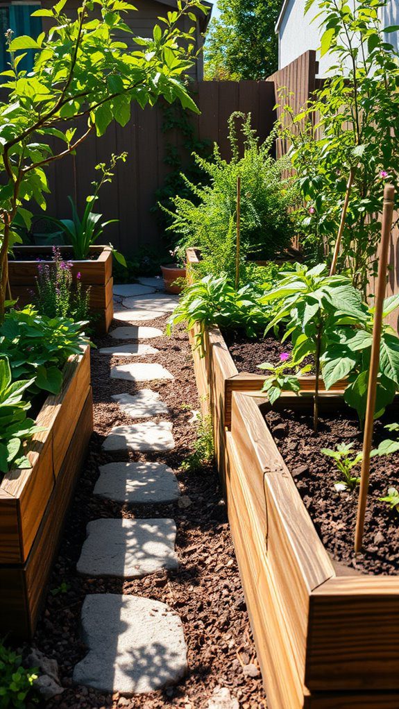 build elevated planting boxes
