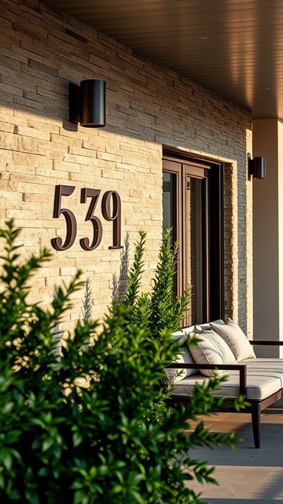 chic urban address display