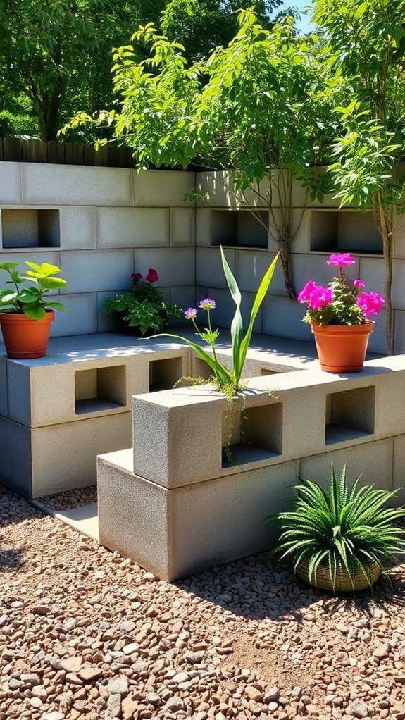 cinder block outdoor furniture