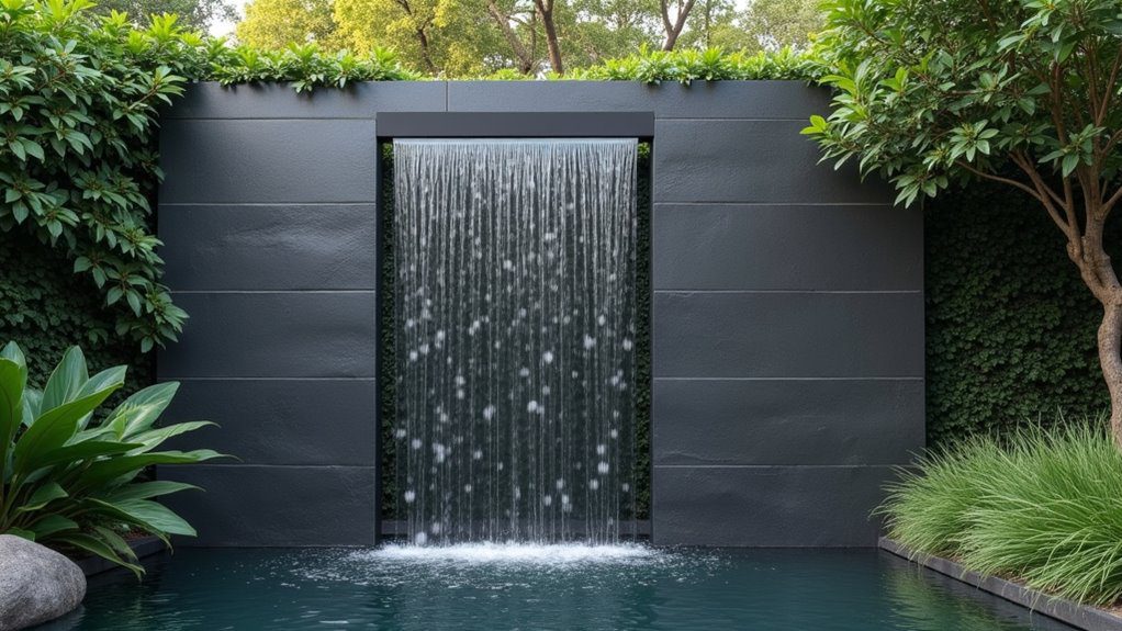 contemporary slate water feature