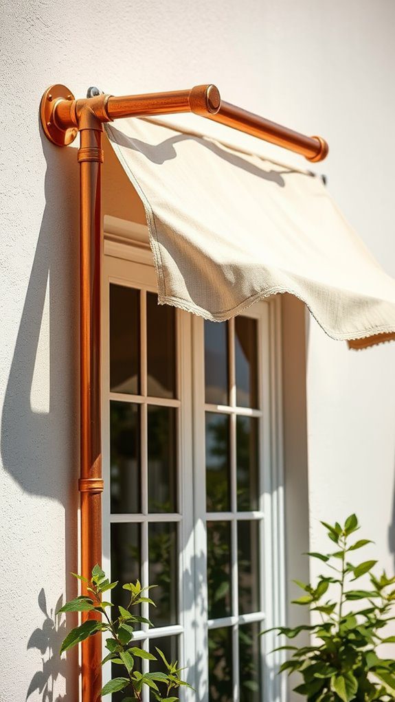 copper pipe awning project