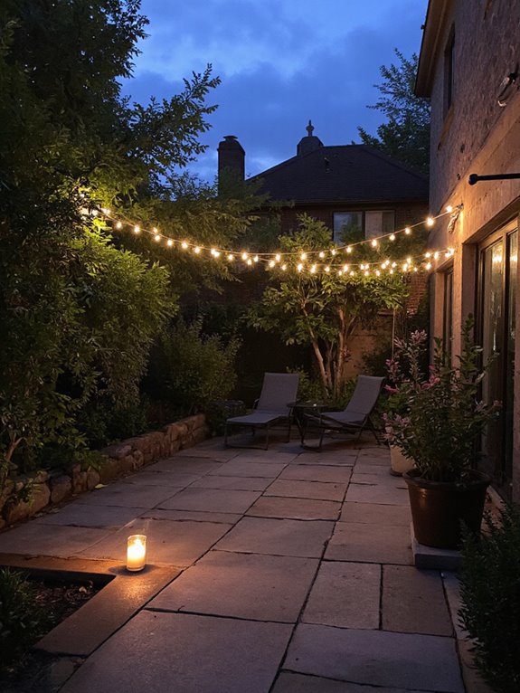cozy courtyard lighting ideas