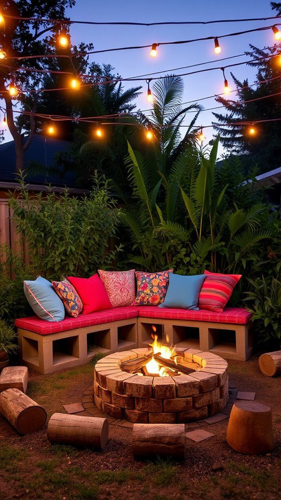 cozy outdoor fire gathering