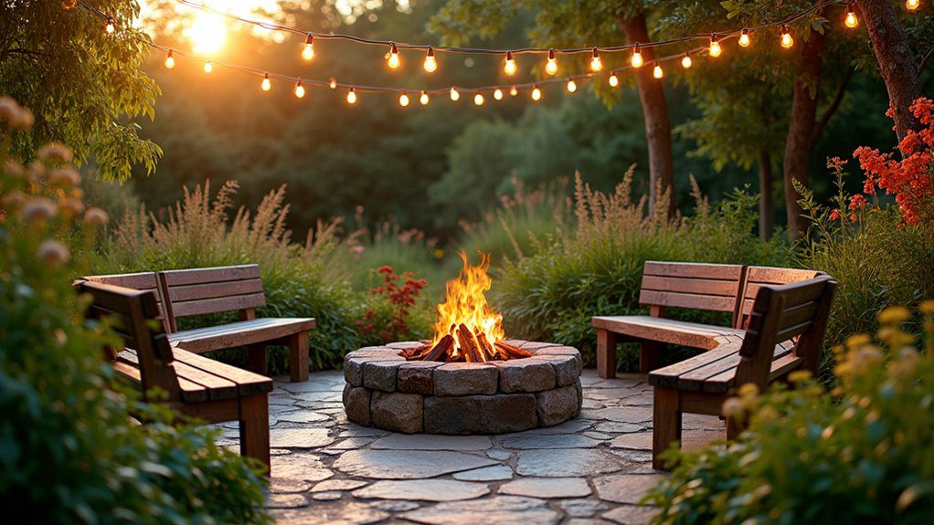 cozy outdoor fire pit
