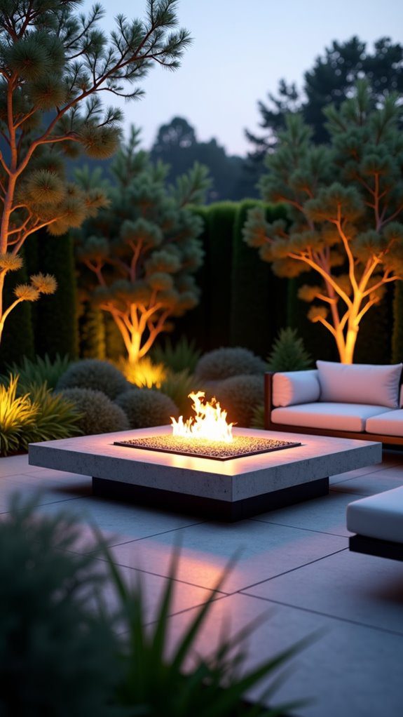cozy outdoor fire table