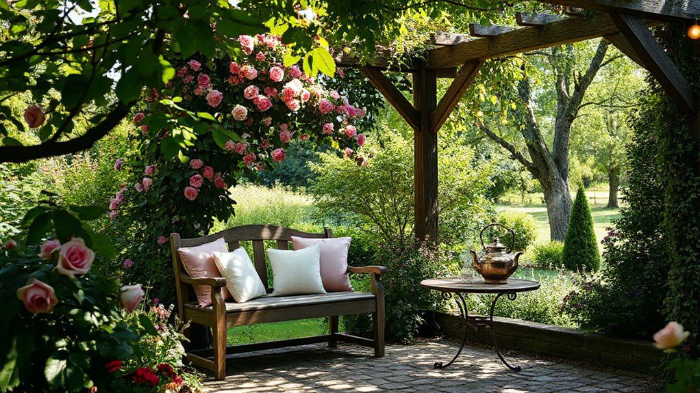 cozy outdoor garden seating