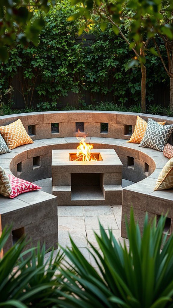 cozy outdoor gathering space