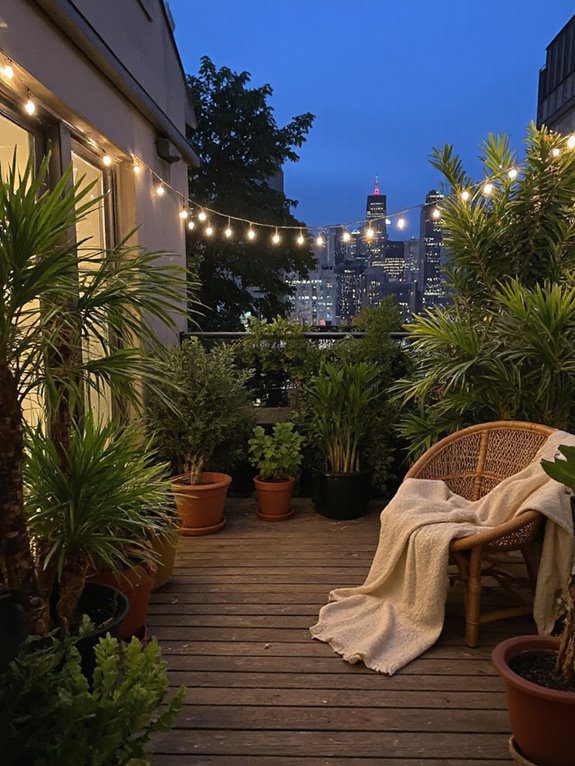 cozy outdoor relaxation space