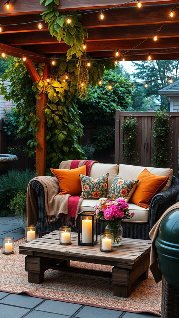 cozy outdoor relaxation space