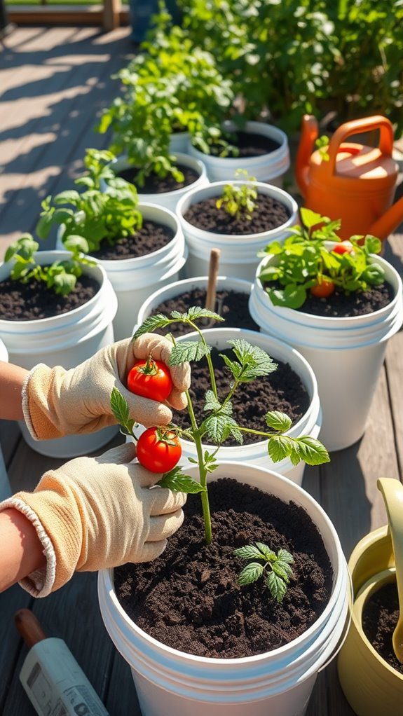 creating a bucket garden