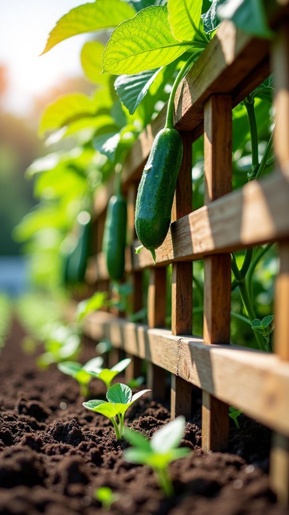 cucumber planting and training