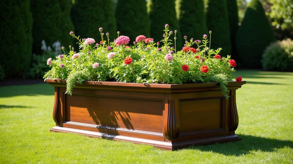 curved garden planting structure