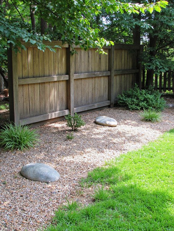 decorative gravel yard accents