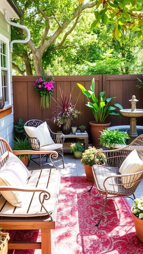 eclectic outdoor furniture combinations