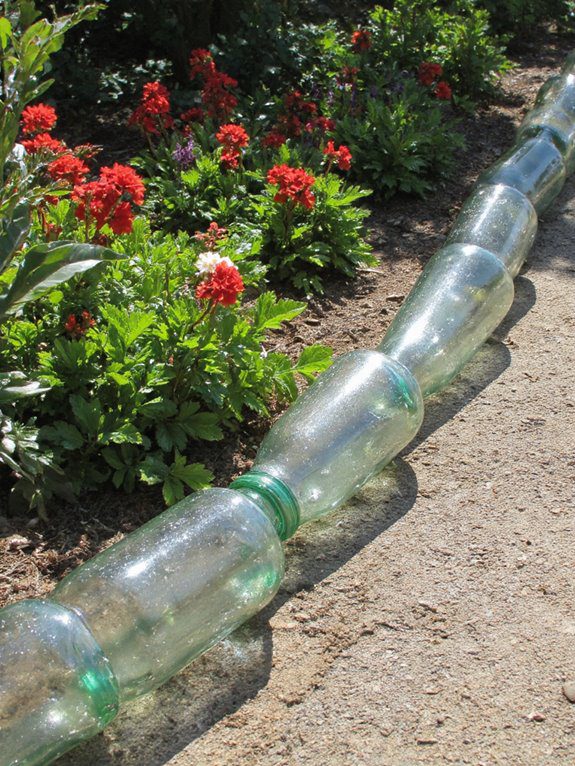 eco friendly garden bottle edging