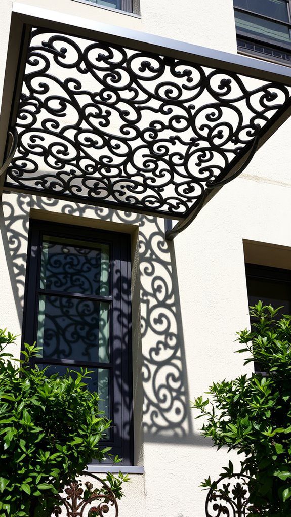 elegant metal awning design