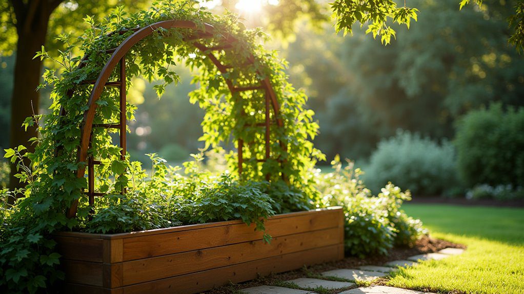 elevated garden structure support