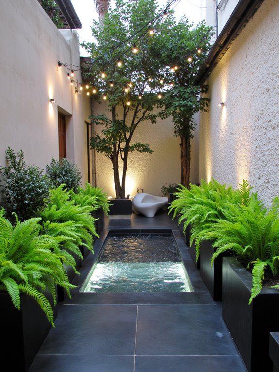 enhance courtyard with focal points