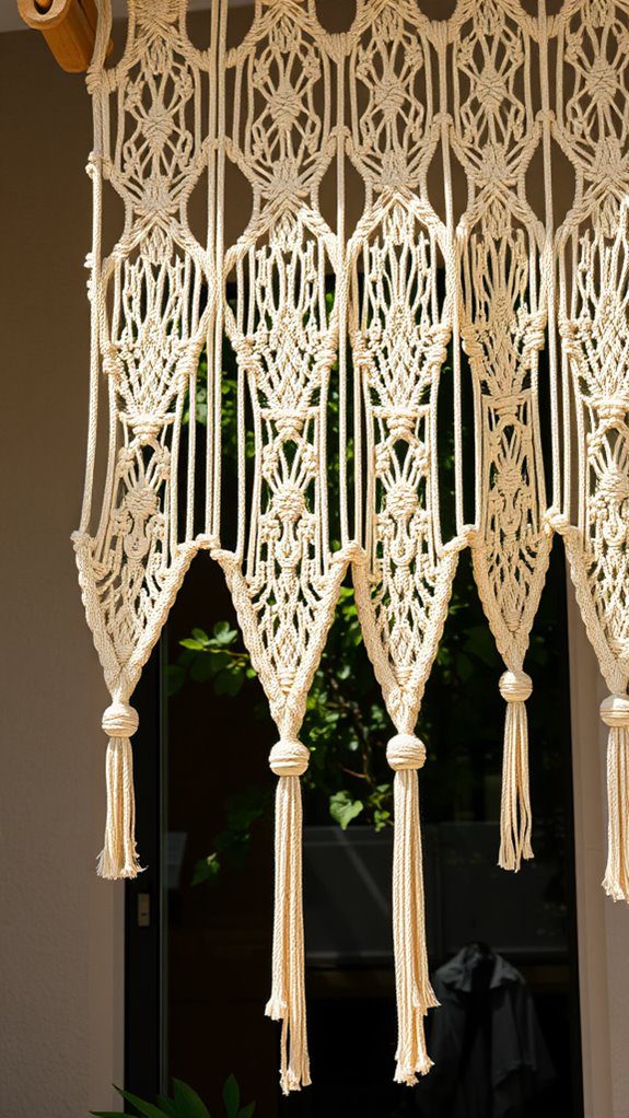 handcrafted macrame outdoor shade
