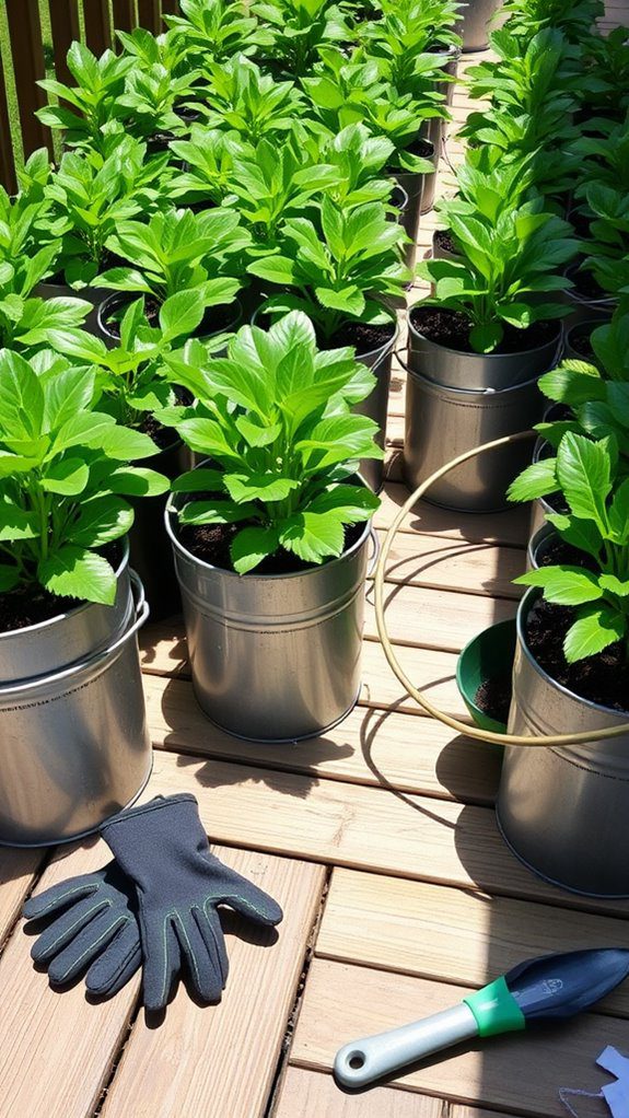 healthy bucket garden tips