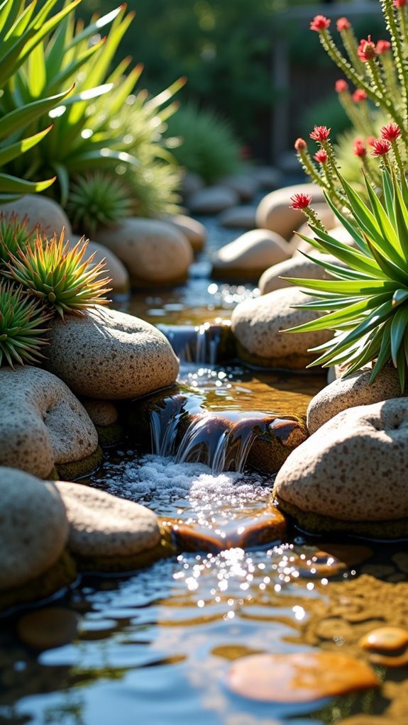 install a decorative fountain