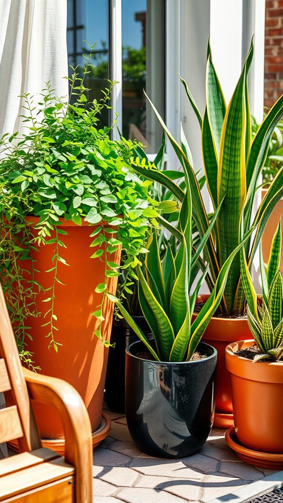 instant greenery with pots