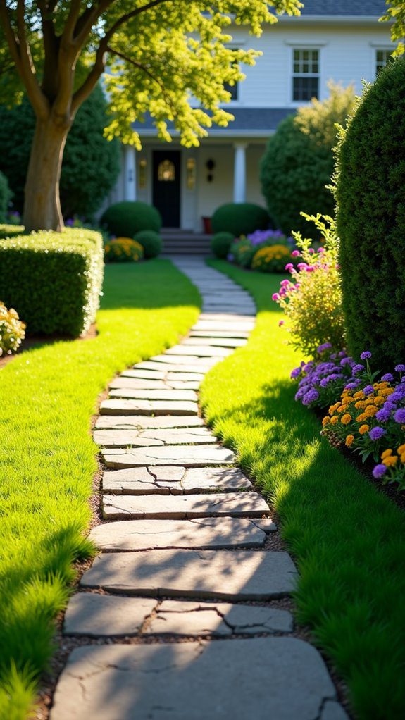 inviting stone walkway pathway