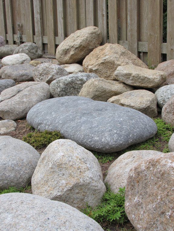 layering rocks for aesthetics