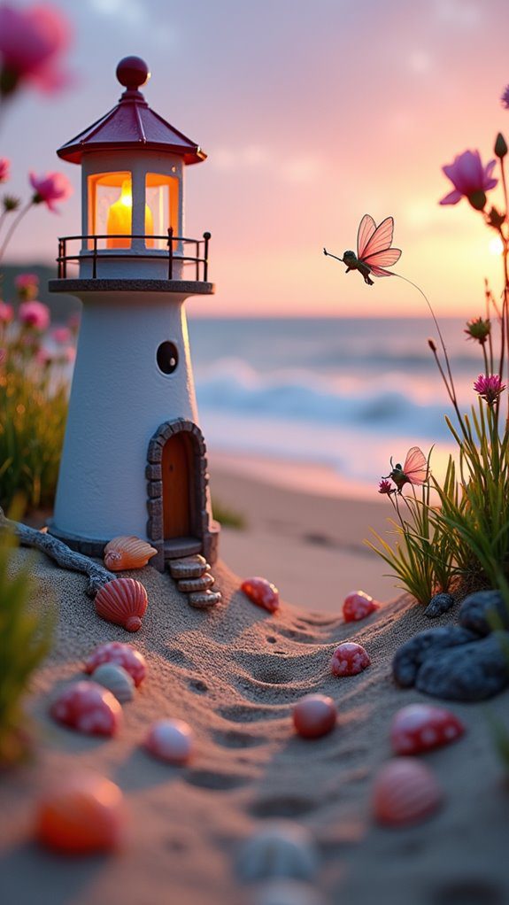 lighthouse fairy coastal scene