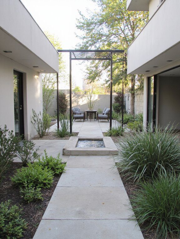 low maintenance courtyard design solutions