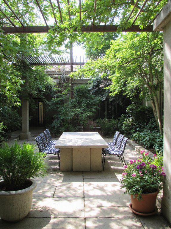 maximize sunlight in courtyard