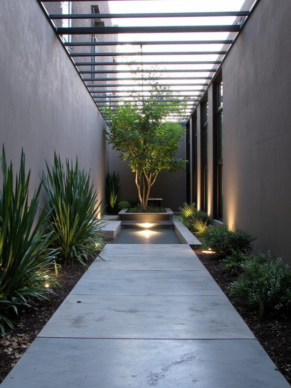 narrow courtyard space optimization