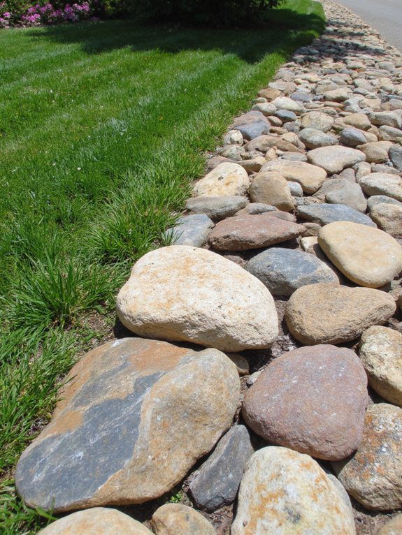 natural rock garden borders