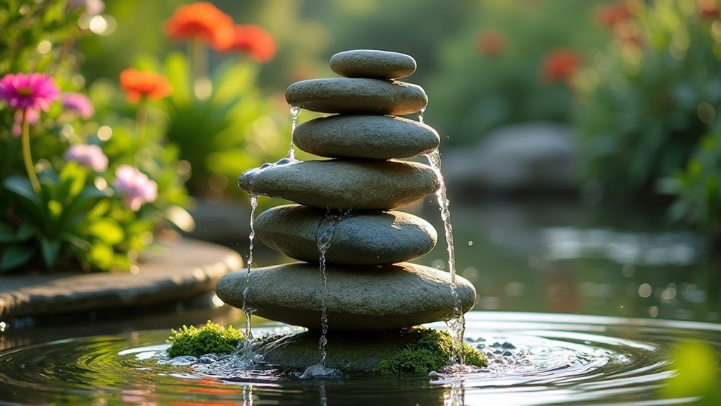 natural stone water feature