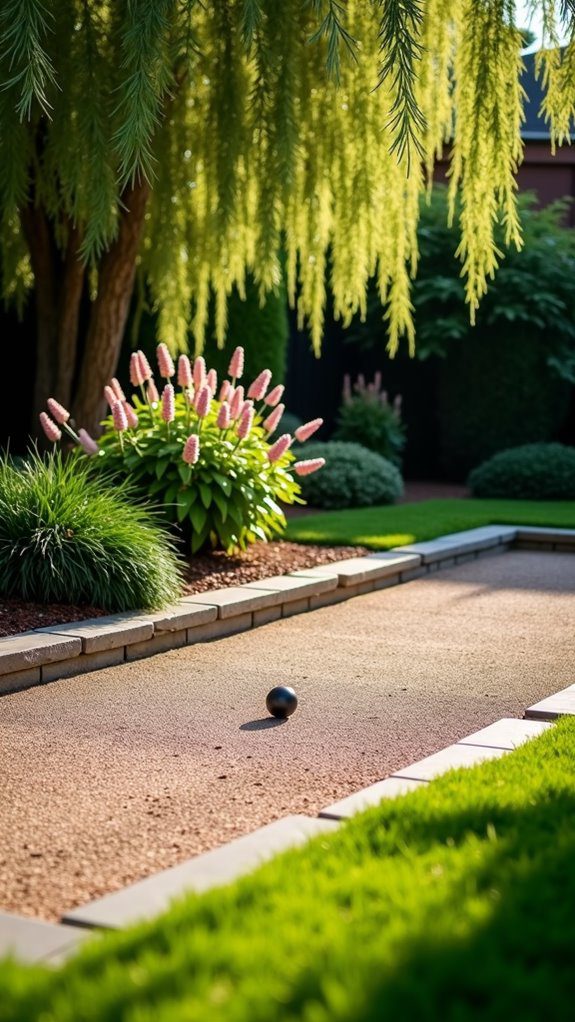outdoor bowling game area