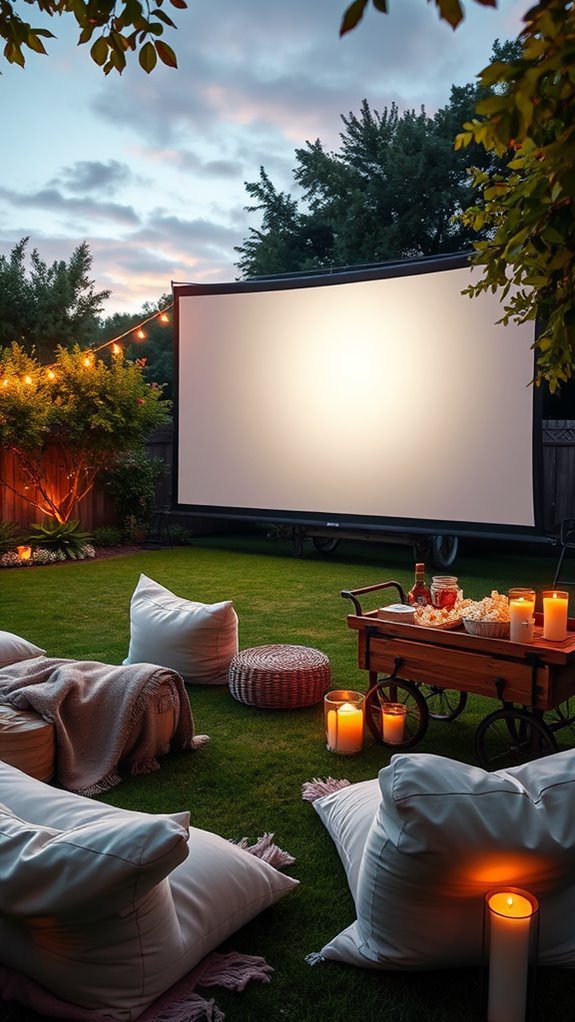 outdoor cinema screen design