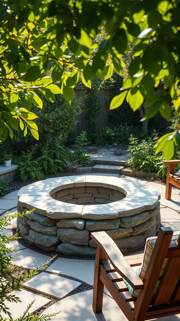 patio fire pit installation